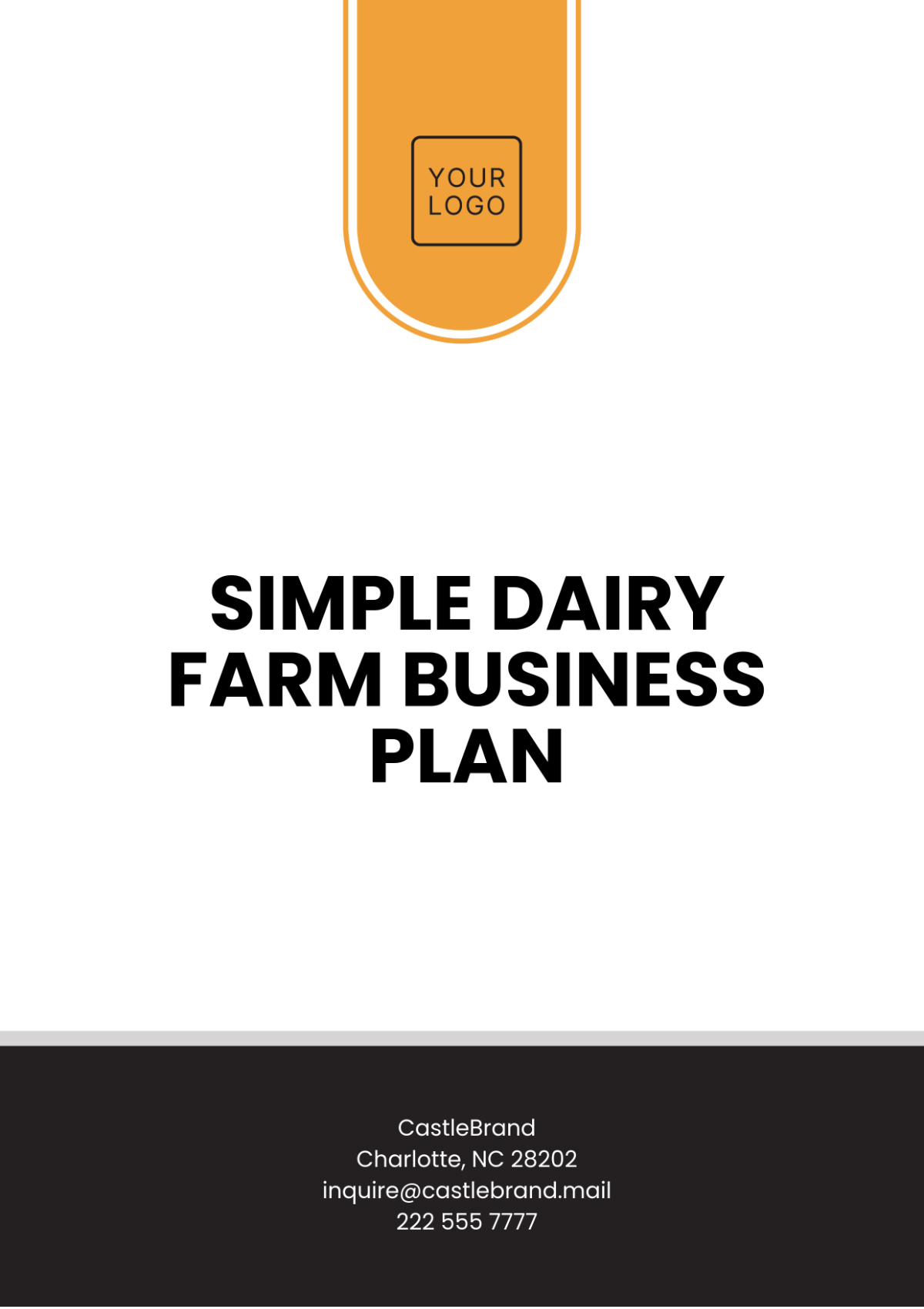 Free Simple Dairy Farm Business Plan Template