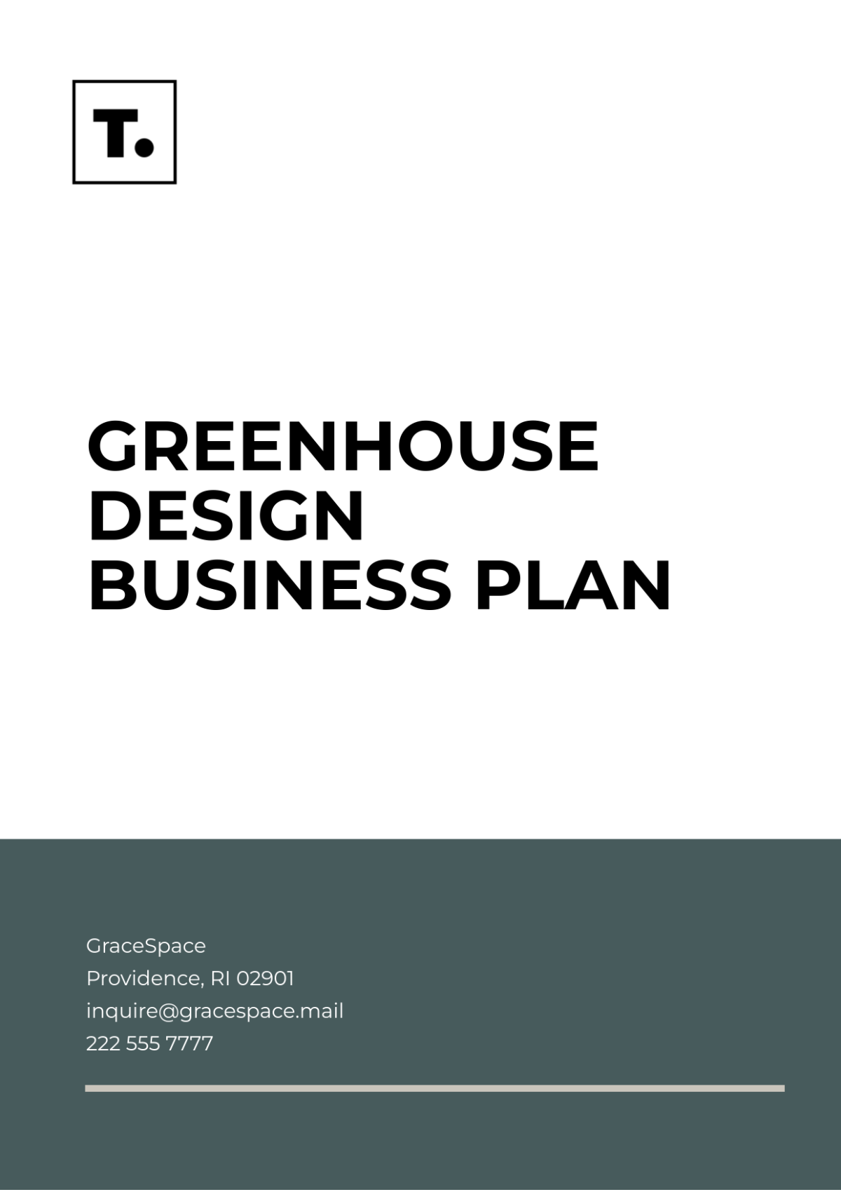 Free Greenhouse Design Business Plan Template