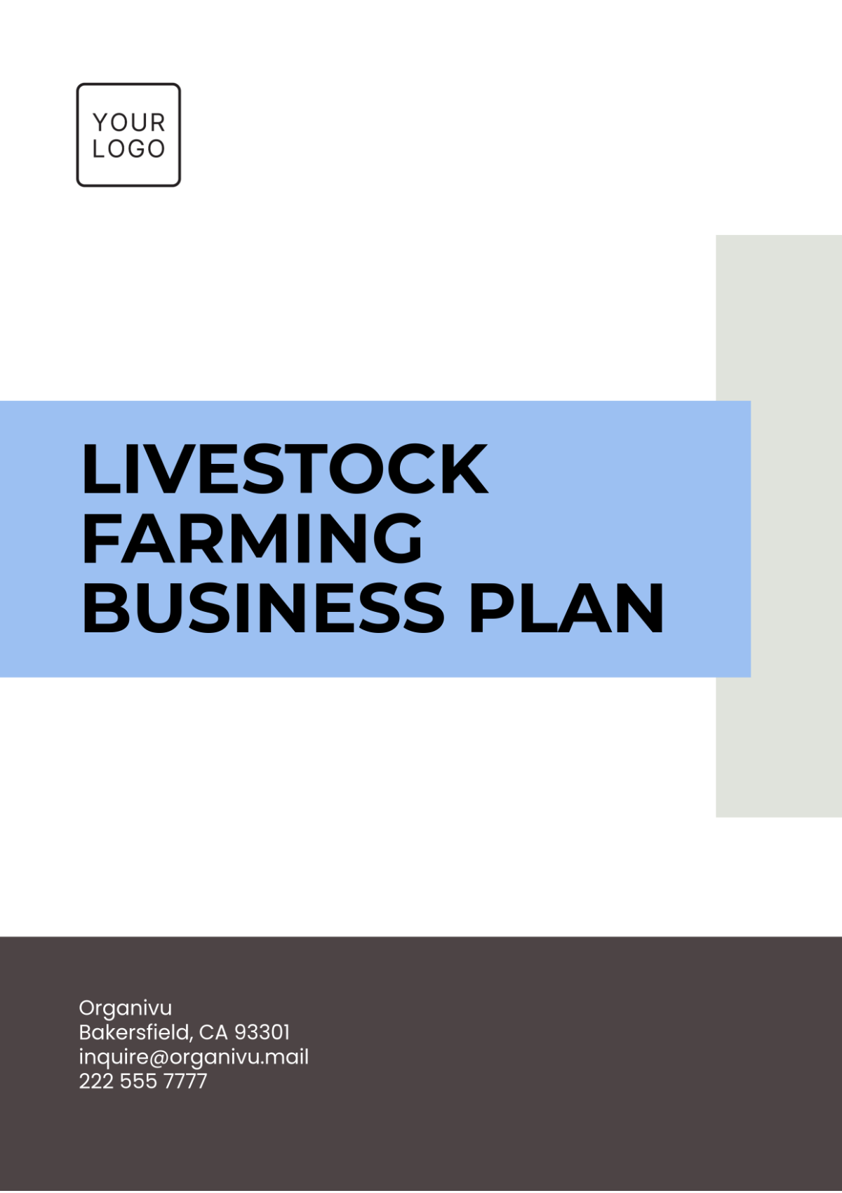 Free Livestock Farming Plan Template