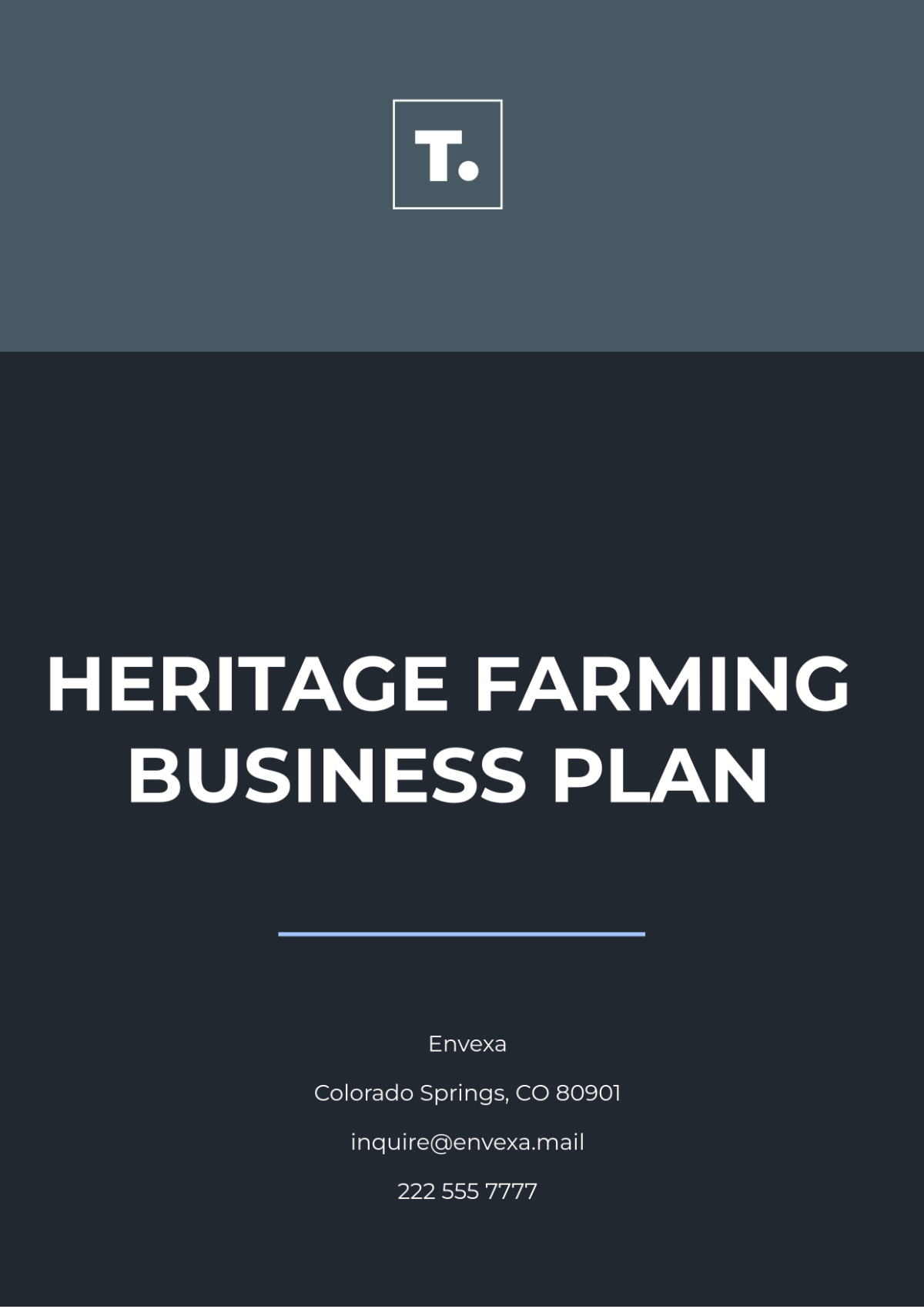 Free Heritage Farming Business Plan Template