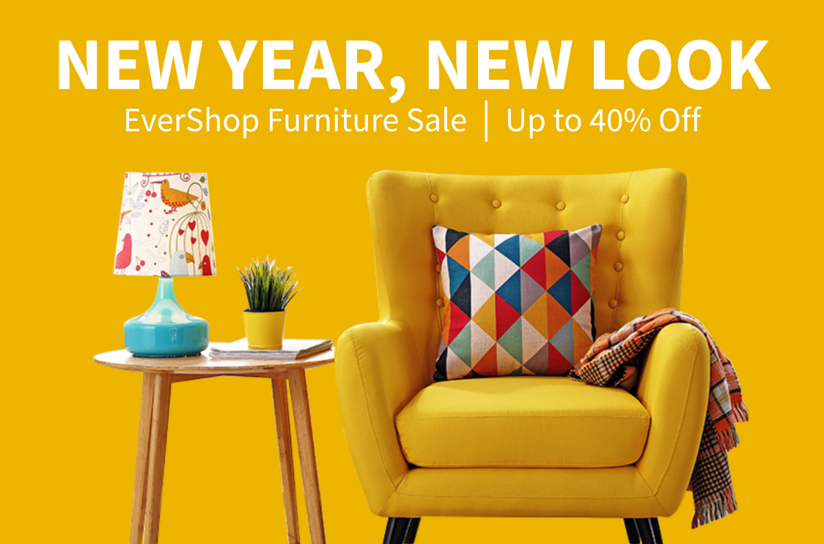 Free New Year Furniture Banner Template