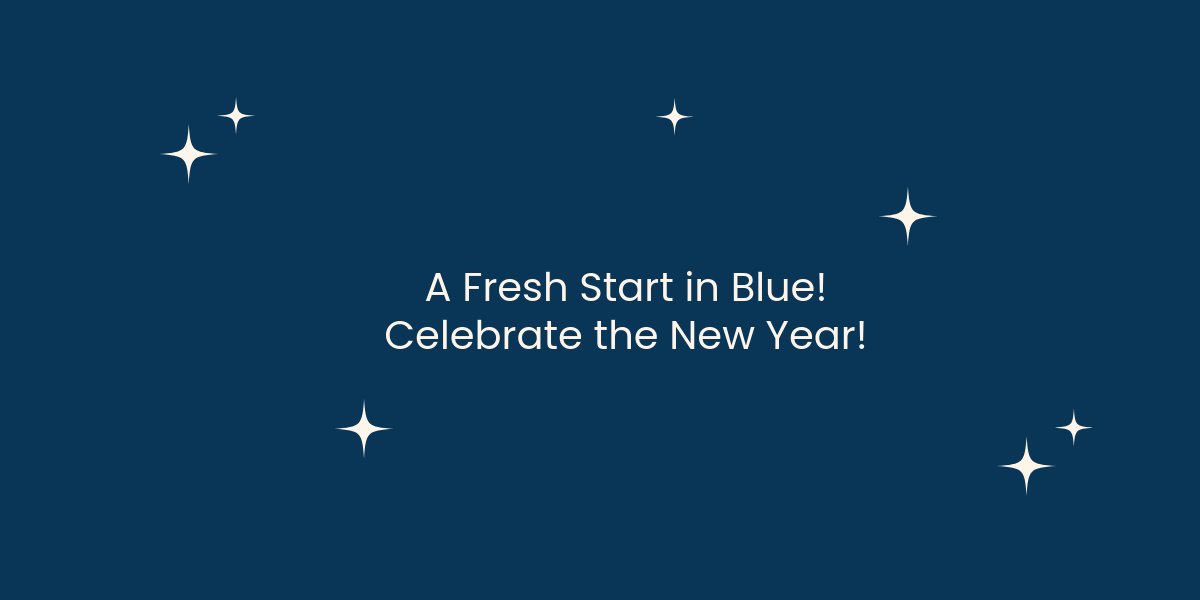 Free Blue New Year Banner Template