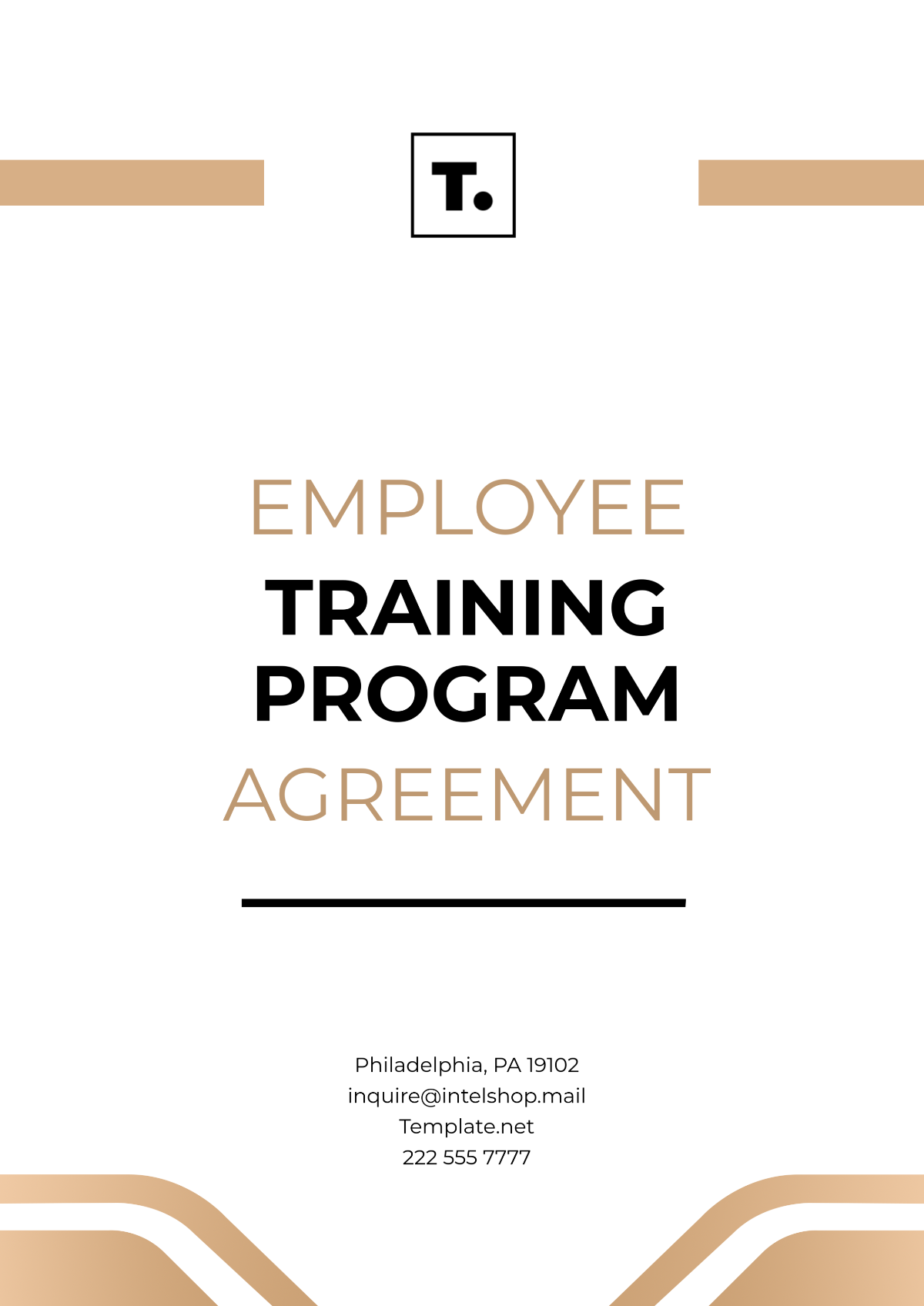 Free Employee Training Program Agreement Template