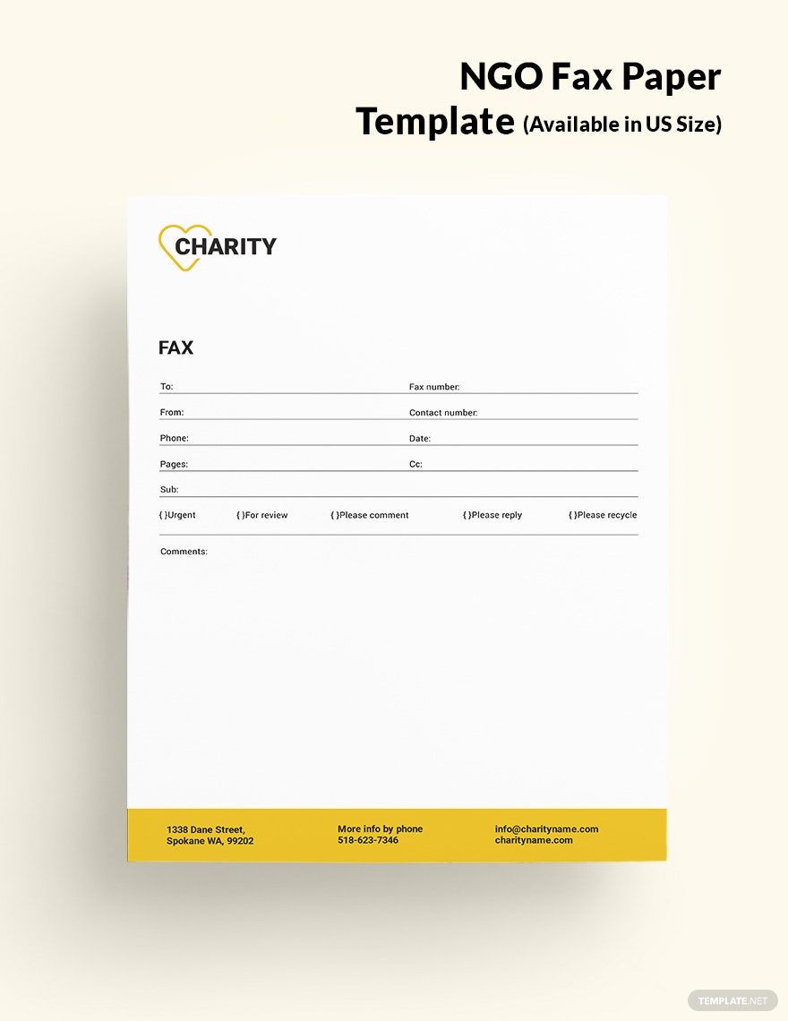 NGO Fax Paper Template in PSD, Illustrator, InDesign, Word, Publisher, Google Docs - Download | Template.net