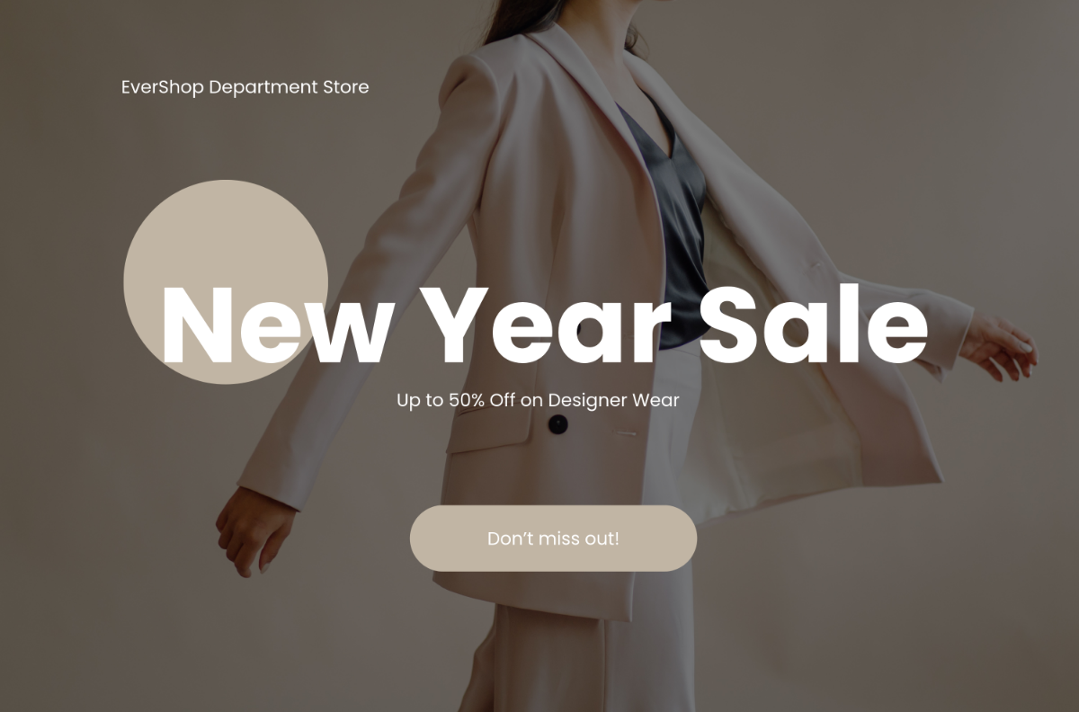 Free New Year Fashion Banner Template