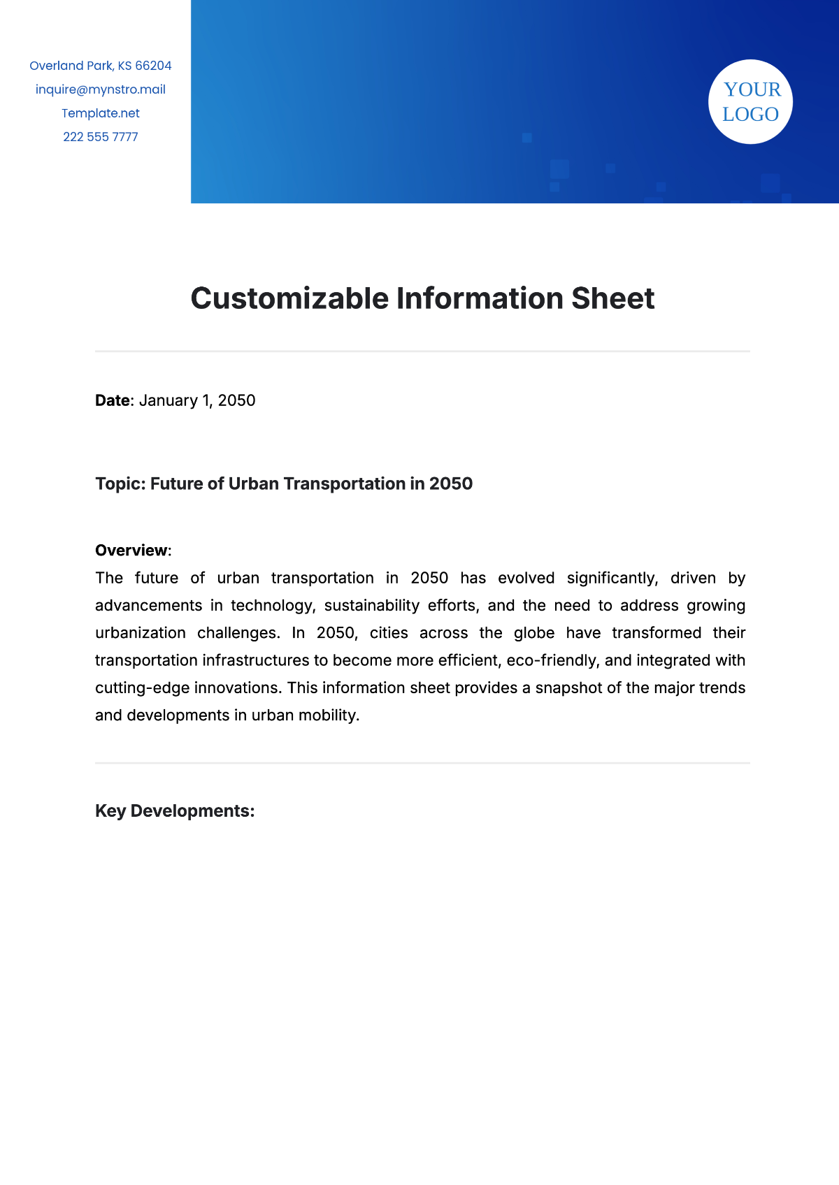 Customizable Information Sheet Template - Edit Online & Download