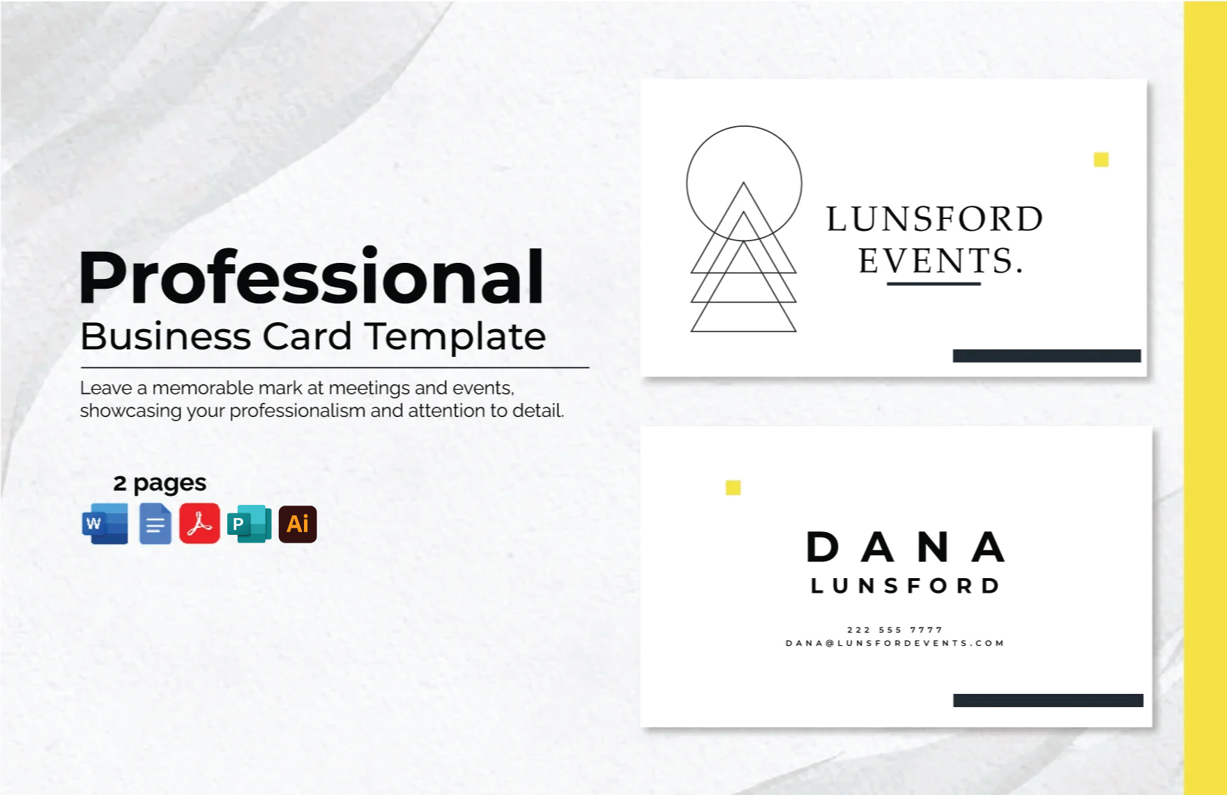 Professional Business Card Template in Word, Illustrator, Publisher, PDF, Google Docs - Download | Template.net