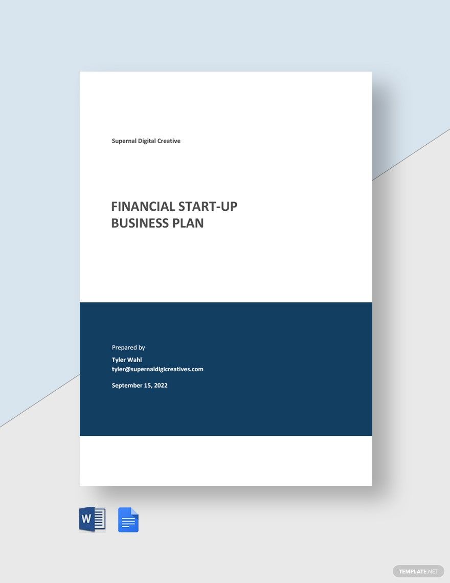 Financial Startup Business Plan Template