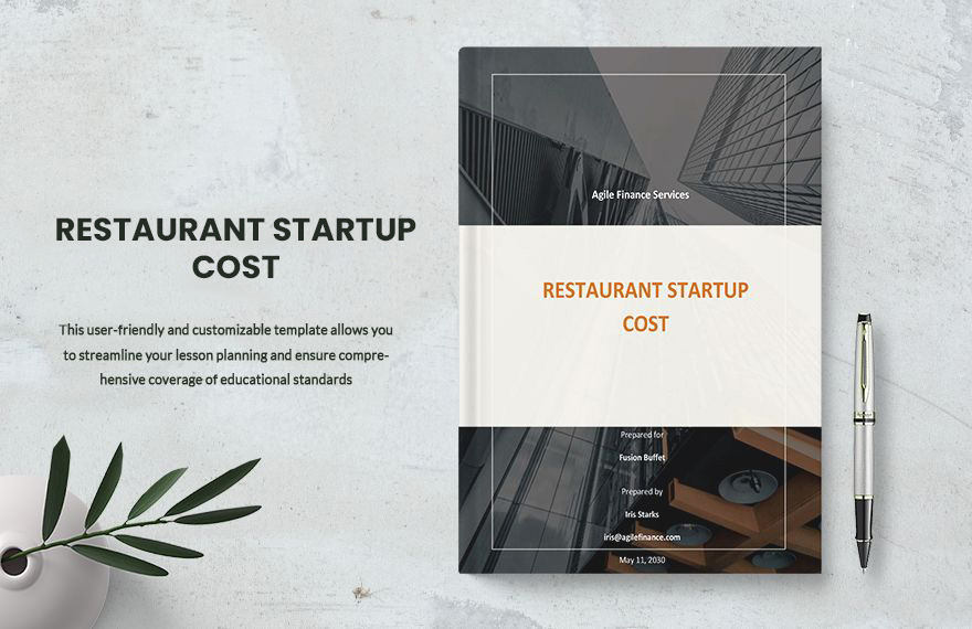 Restaurant Startup Cost Template