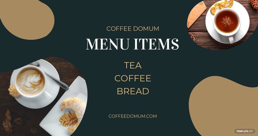 Free Cafe Menu Facebook Post Template