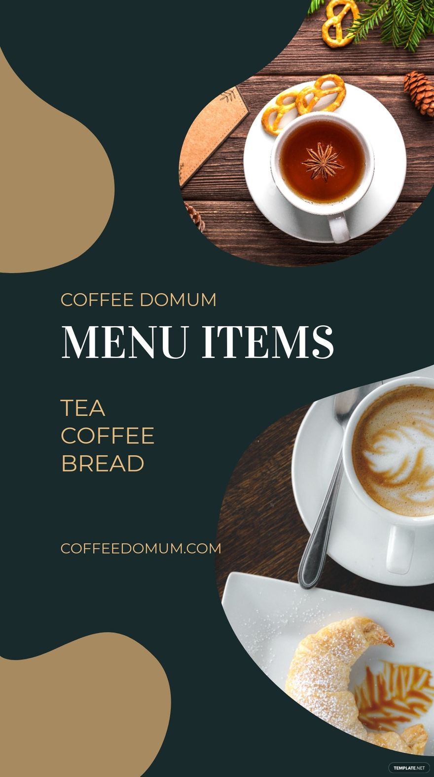 Free Cafe Menu Whatsapp Post Template