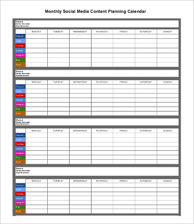 10 social media calendar template 2017 perfect template ideas