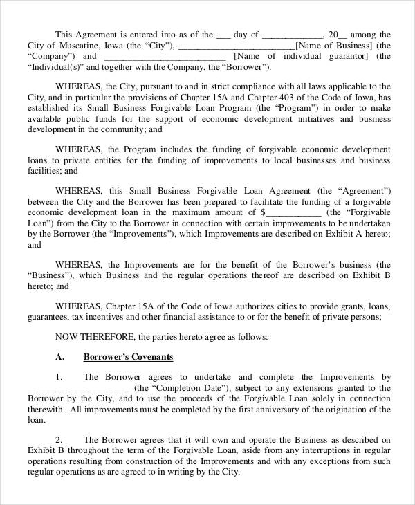 Agreement Between Co Signer And Borrower Template