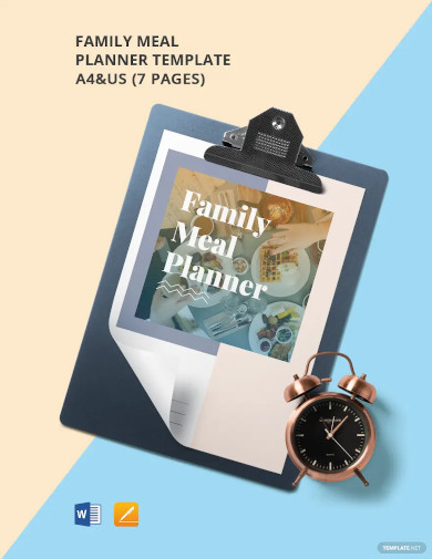 family meal planner template