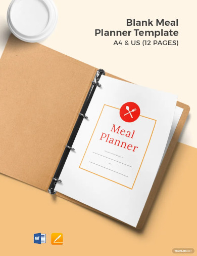 free blank meal planner template