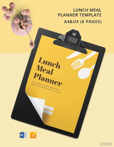 lunch meal planner template