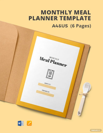 monthly meal planner template