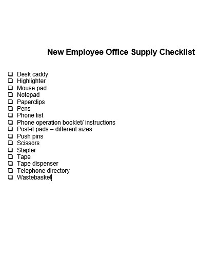 office supply checklist template in doc