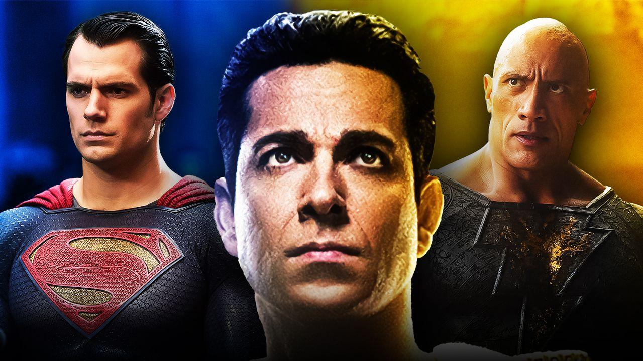 Zachary Levi, Henry Caill Superman, Dwayne Johnson black adam