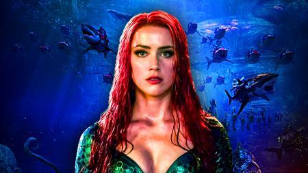 Amber Heard as Mera Aquaman poster background