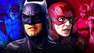 Ben Affleck's Batman and Ezra Miller's Flash in Justice League