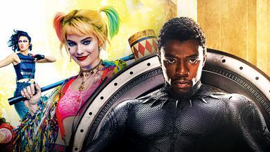 Chadwick Boseman's Black Panther alongside Margot Robbie's Harley Quinn