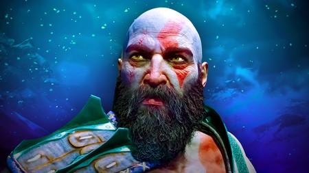 Kratos in God of War, snowy background