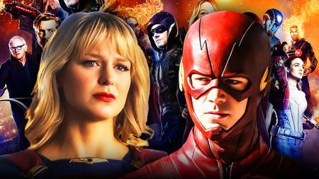 Grant Gustin as Flash, melissa benoist as Supergirl, Arrowverse heroes