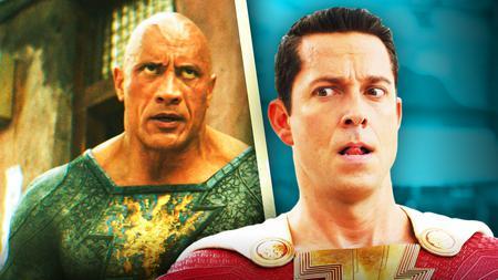 Zachary Levi Shazam Dwayne Johnson Black Adam