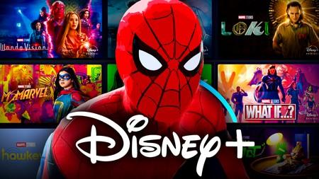 Spider-Man, Disney Plus logo, show posters