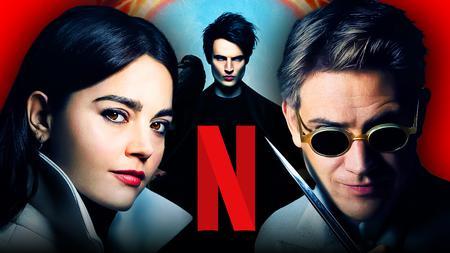 Jenna Coleman as Constantine, Tom Sturridge as Morpheus, Netflix logo