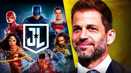 Justice League poster with six superheroes, Zack Snyder