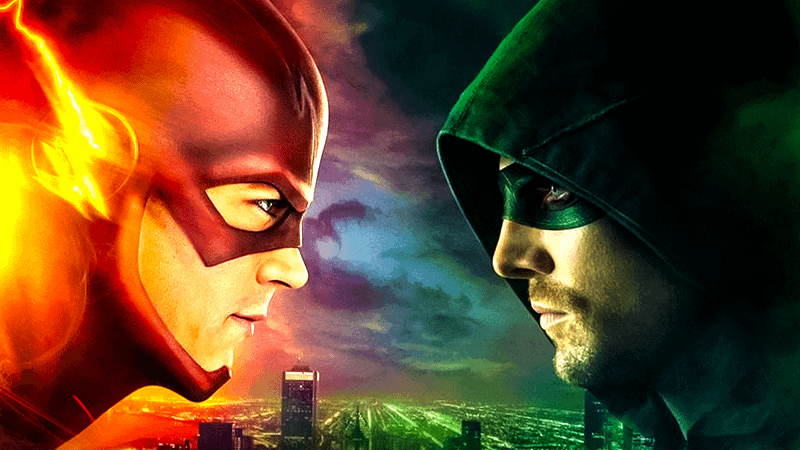 Flash vs. Arrow promo poster