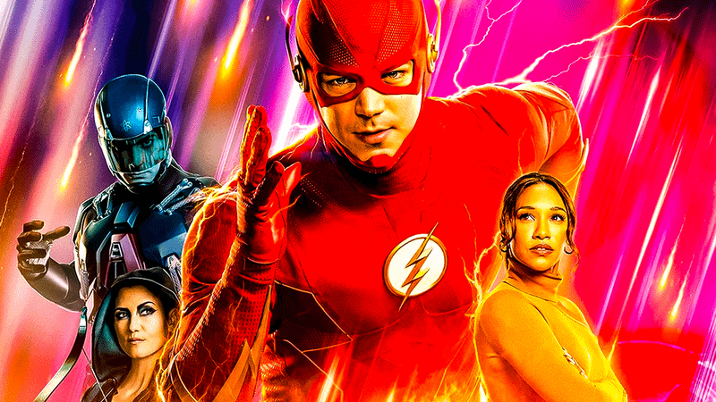 The Atom, The Flash, and Iris West on Armageddon promo poster