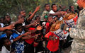 The US Coast Guard, distributing relief in Haiti.