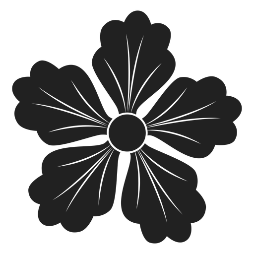 Five petals flower icon PNG Design