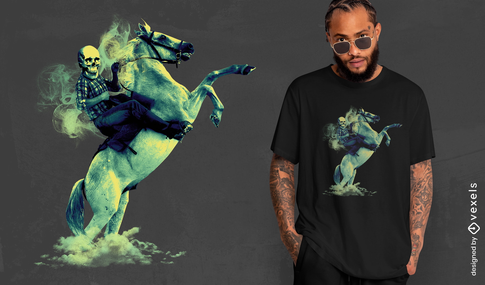 Cowboy-Geist PSD-T-Shirt-Design