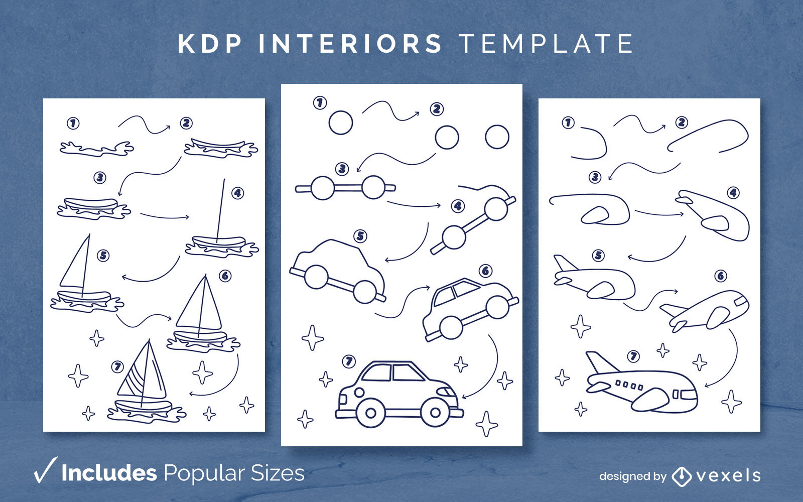 Transport how to draw coloring book design pages