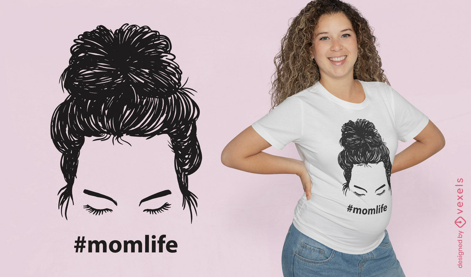 Hashtag Momlife T-Shirt-Design