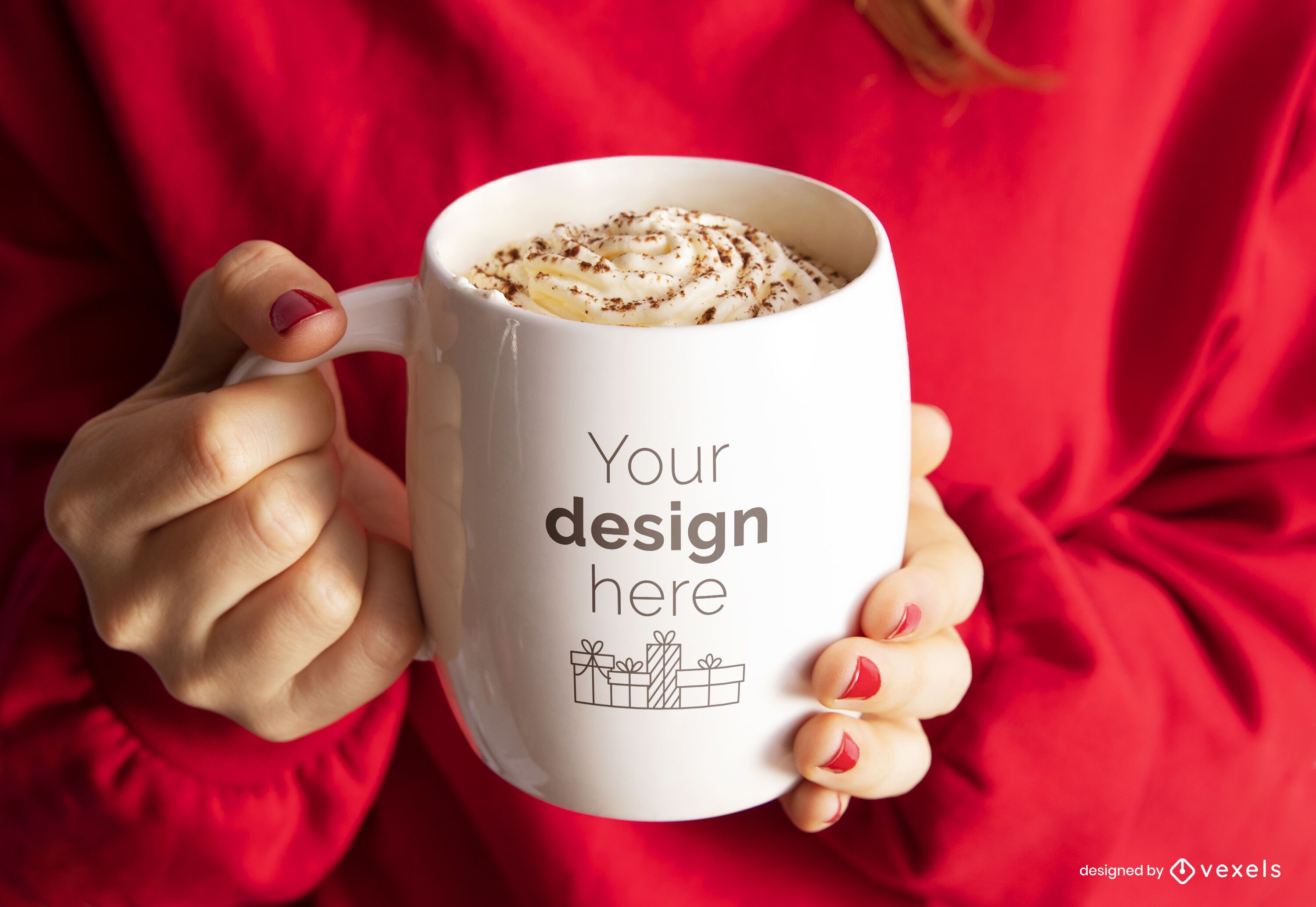 Christmas mug mockup composition