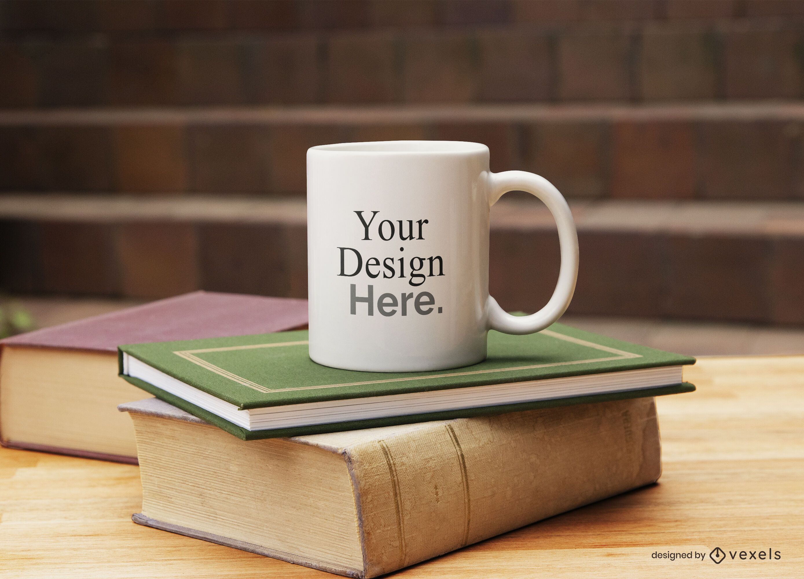 Mug books mockup composition