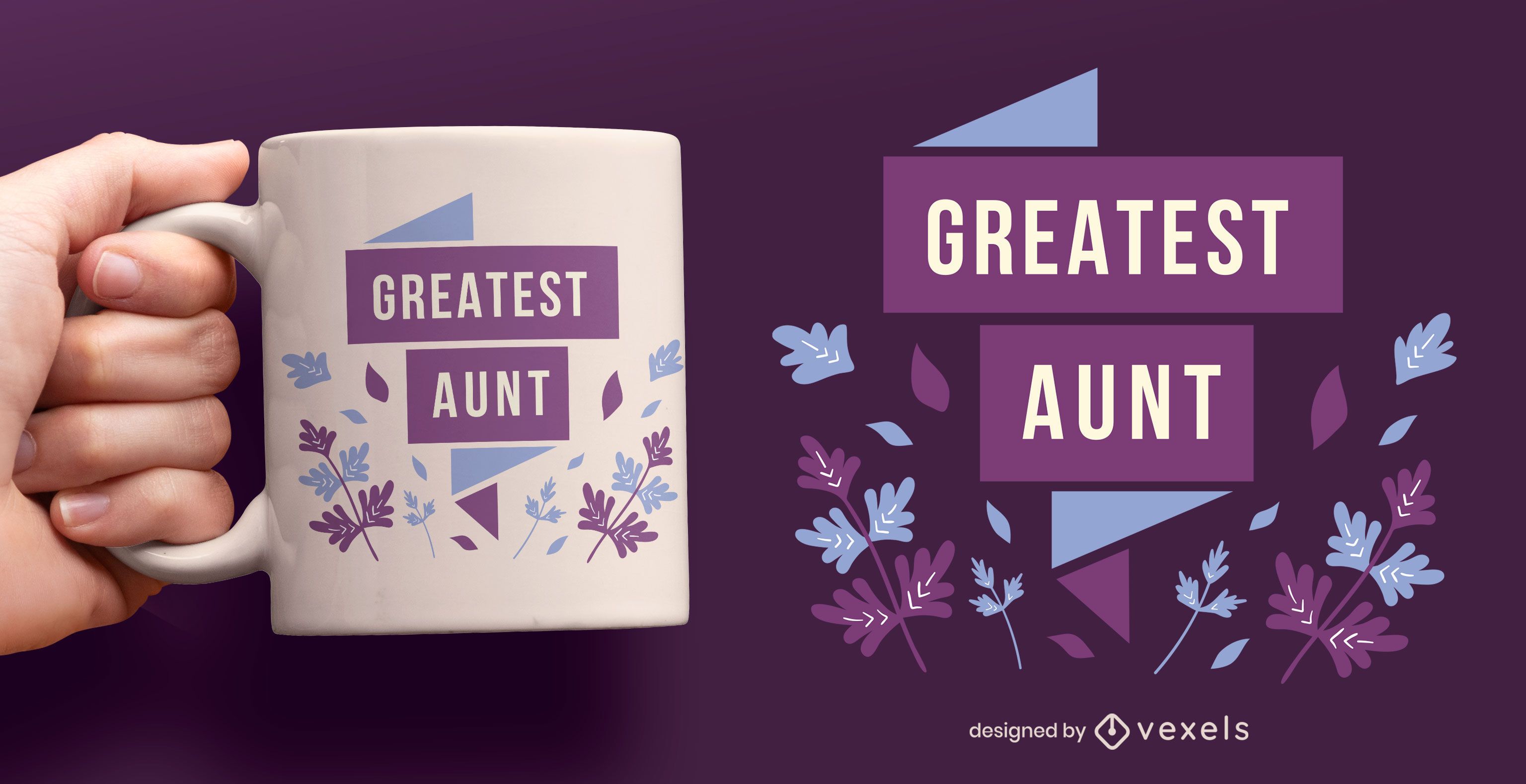 Greatest aunt flat mug design