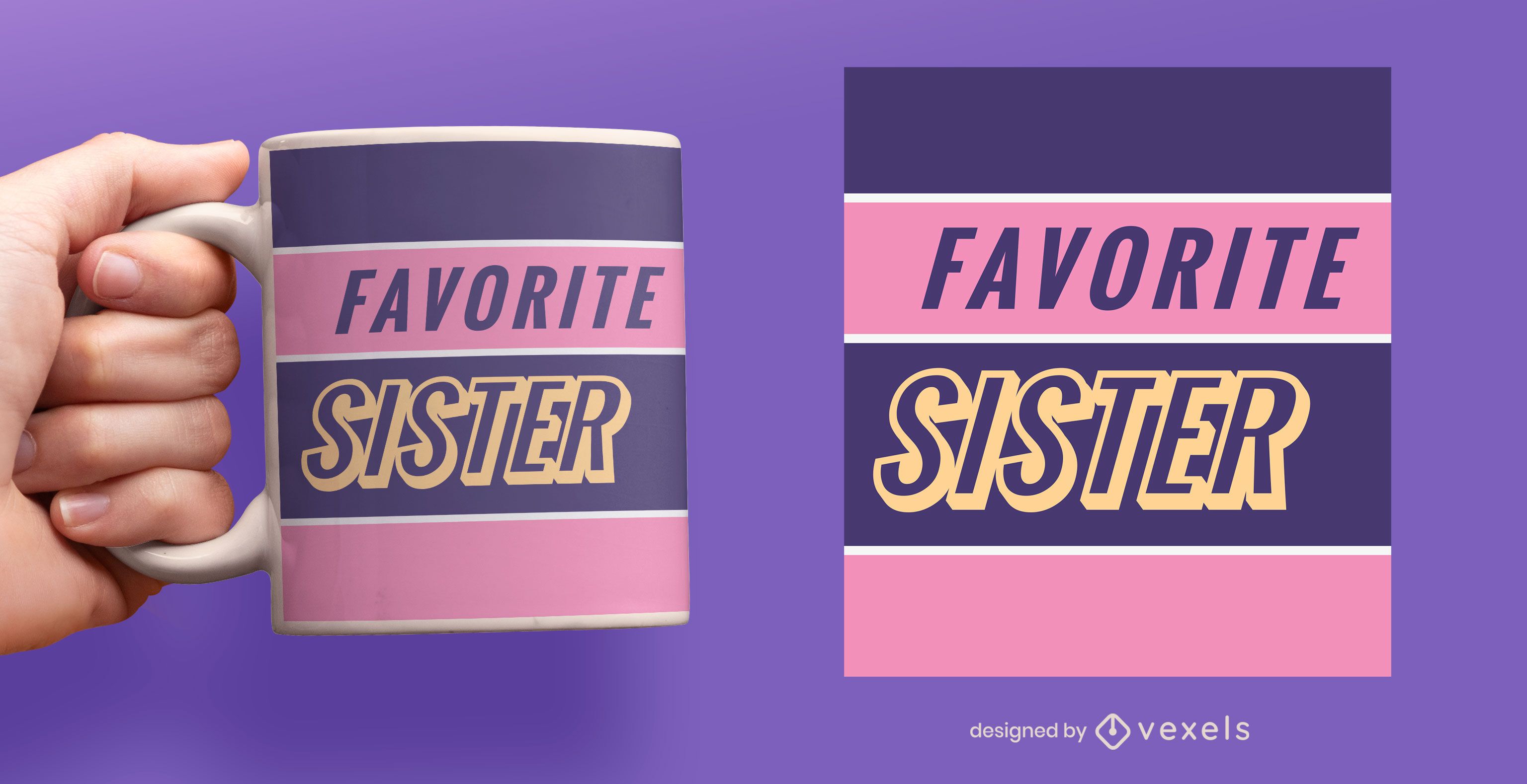 Favorite sister flat mug design