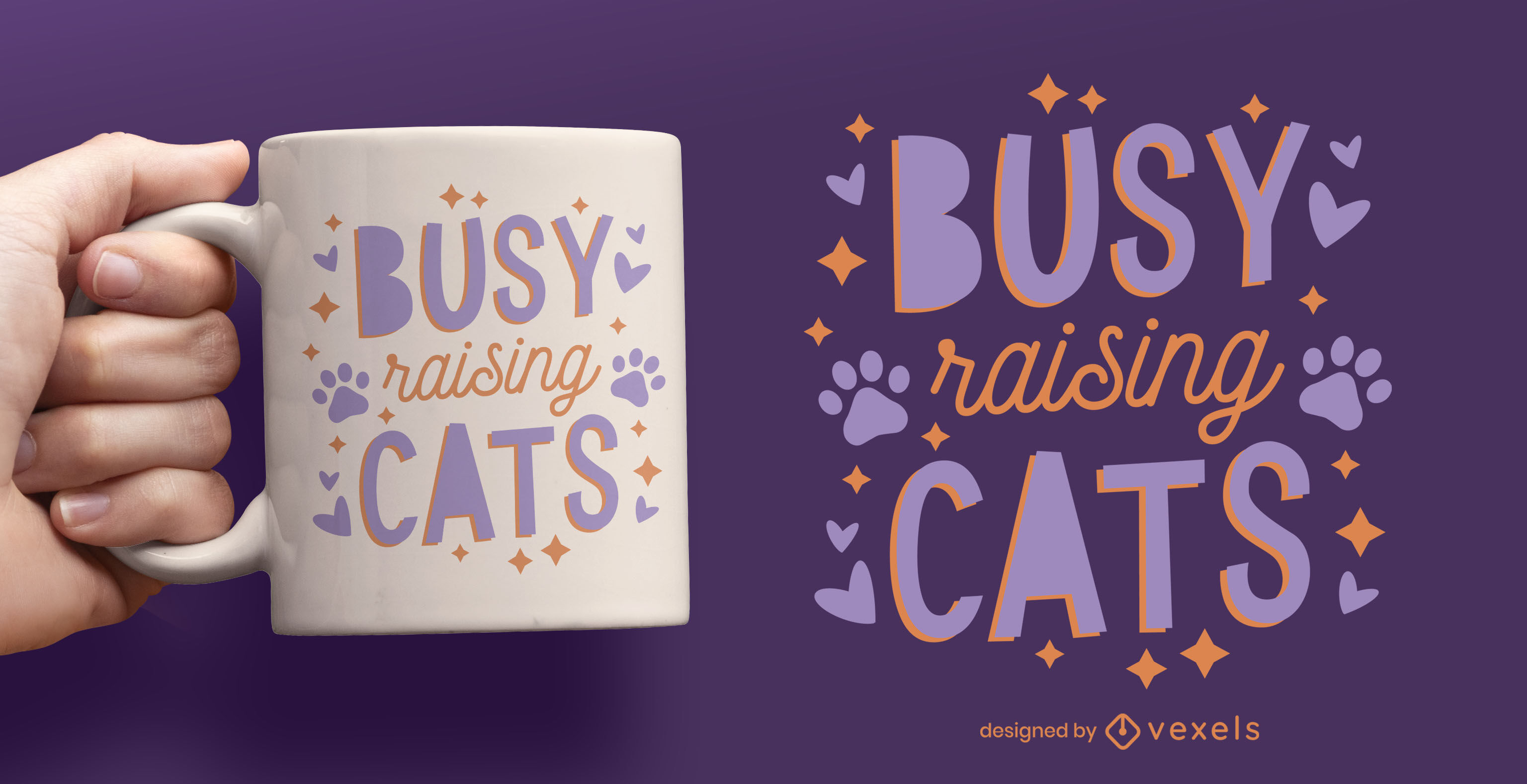 Busy raising cats quote mug design