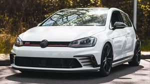 Preview wallpaper volkswagen, car, white, side view