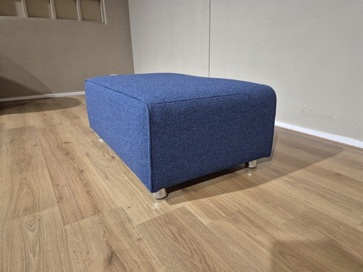 New - Leolux Ponton Next - Hocker - Footstool - Blue - Fabric