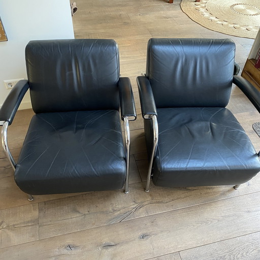 2 Scylla Armchairs Leather By Leolux