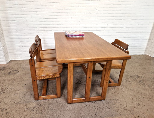 Tapiovaara Dining Room Set For Fratelli Montina, 1980S