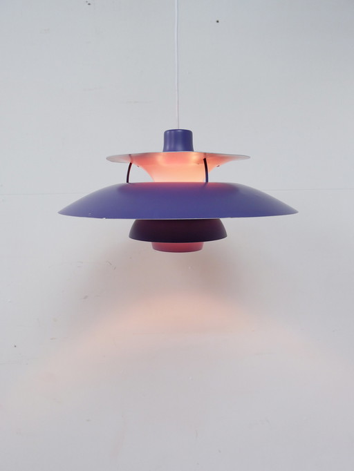 Louis Poulsen PH5 hanging lamp purple