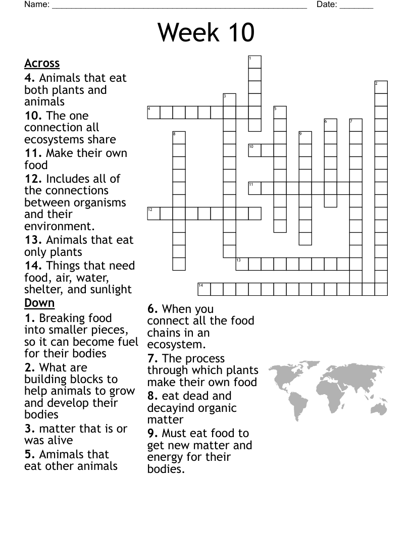 Week 10 Crossword